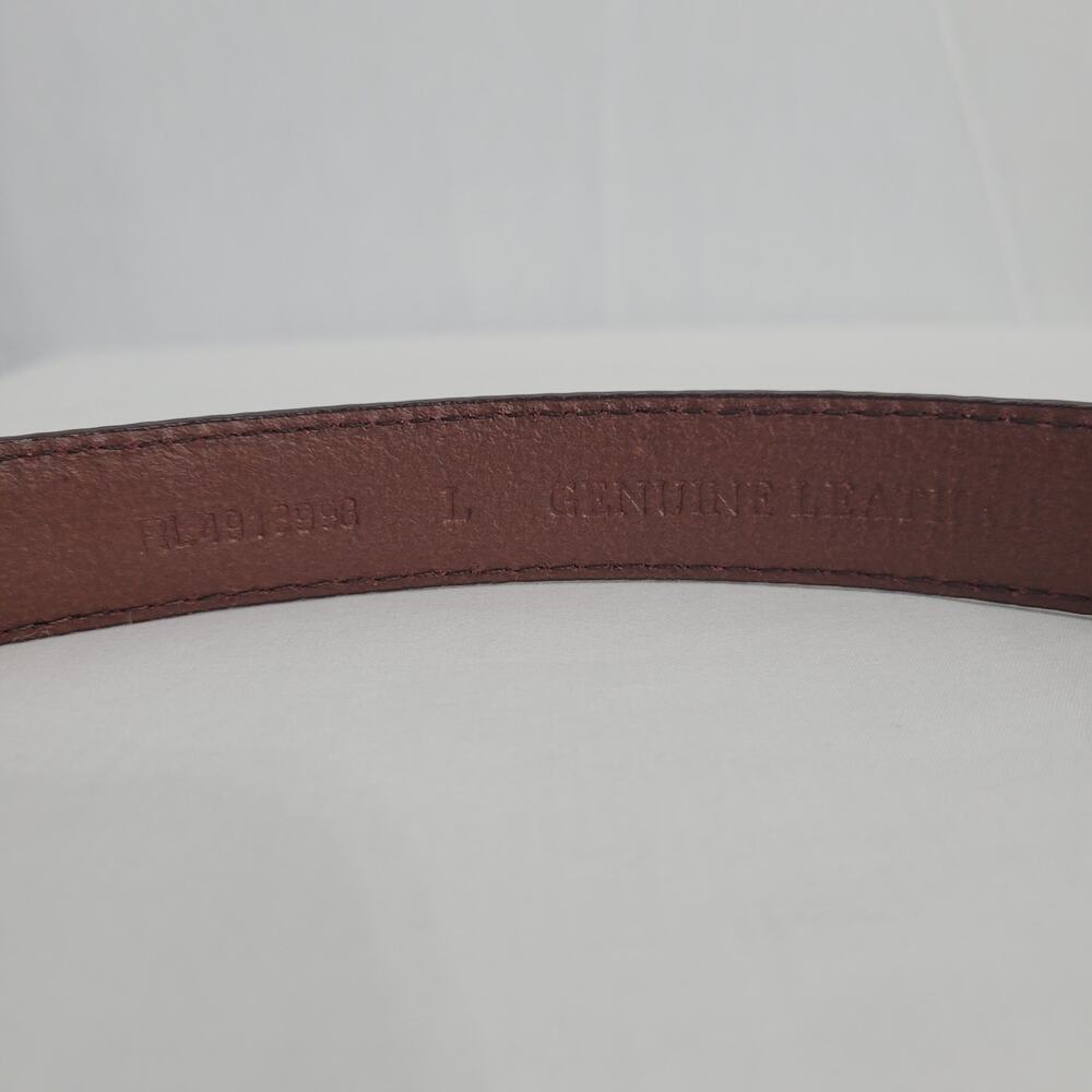 Earth Tone Patchwork Genuine Leather Belt women's sz L Boho Country Artsy Rodeo - Picture 3 of 9